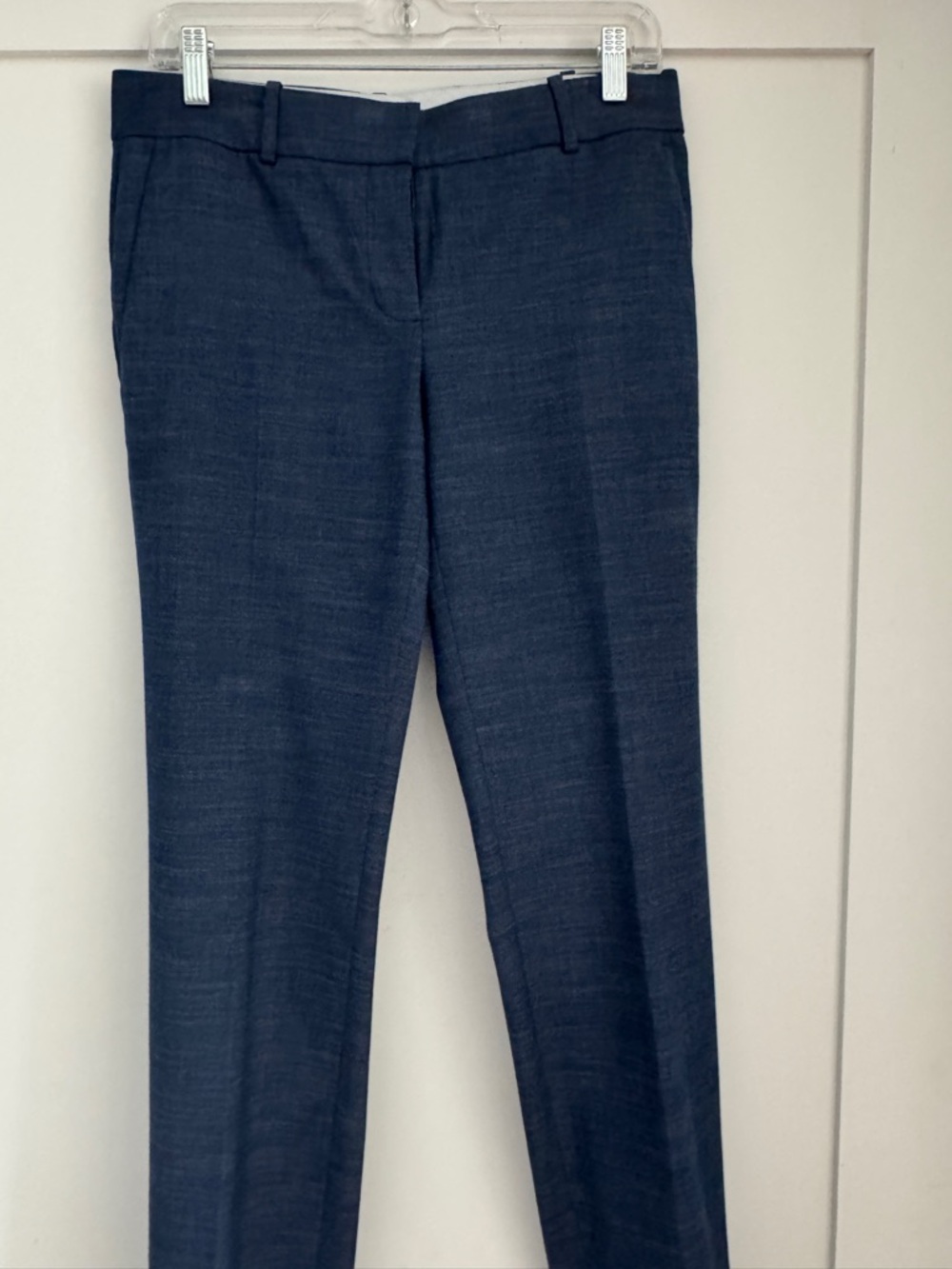 Ann Taylor Navy Straight-Leg Dress Trousers
